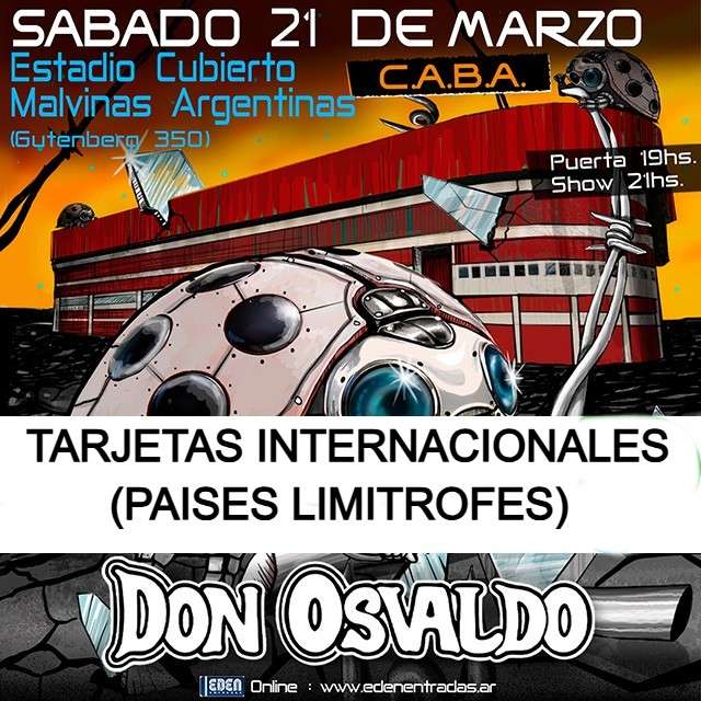 Tarjetas Internacionaes (Paises Limitrofes)