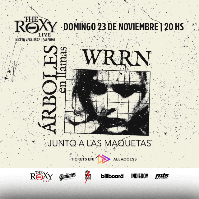 WRRN + Árboles en Llamas en vivo en The Roxy Live