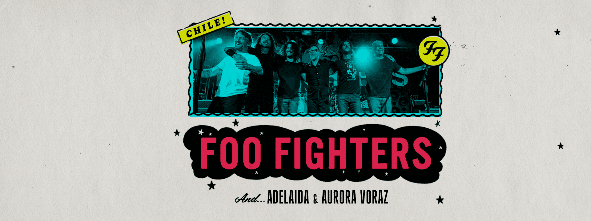Banner Foo Fighters - Take Cover Tour 2027