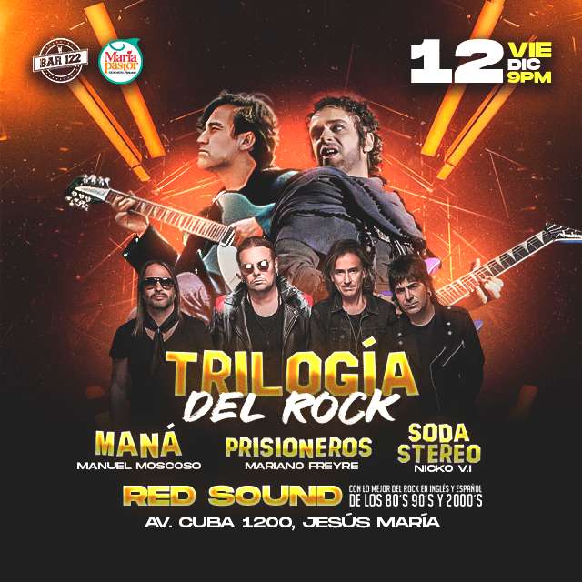 Trilogia del Rock Mana Prisioneros Soda Stereo en Maria Pastor - Jesus Maria