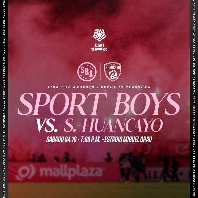 SBA vs Sport Huancayo - F13 Liga 1 Torneo Clausura
