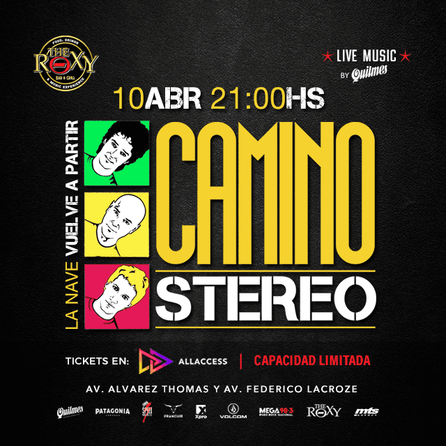CAMINO STEREO - Tributo a Soda & Cerati / LA NAVE VUELVE A PARTIR en The Roxy Bar & Grill
