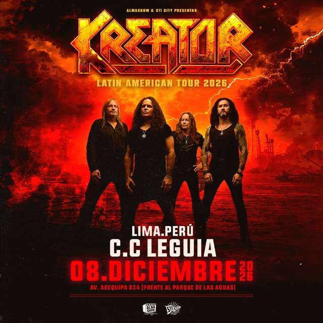 Kreator - Latin American Tour 2026 - Martes 08 de Diciembre - 09:00pm