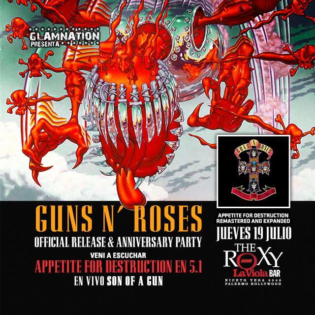 GUNS N' ROSES APPETITE FOR DESTRUCTION OFFICIAL RELEASE