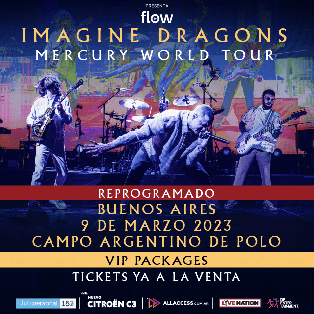 Imagine Dragons PAQUETES VIP