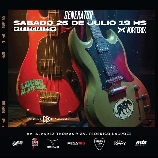 JAURIA Y LUCHO AL ATTAQUE EN EL TEATRO VORTERIX - Sábado 25 de Julio 2026