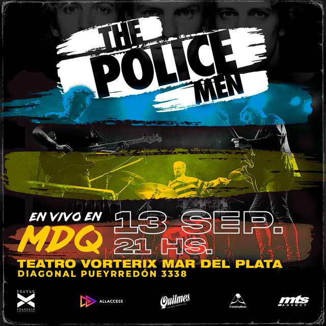 THE POLICE MEN VUELVE A MAR DEL PLATA en Teatro Vorterix Mar del Plata