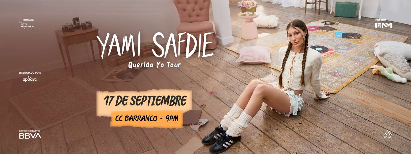 Banner Yami Safdie - Querida Yo Tour