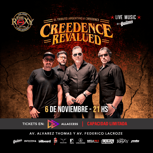 CREEDENCE REVALUED - EL TRIBUTO ARGENTINO A CREEDENCE en The Roxy Bar & Grill