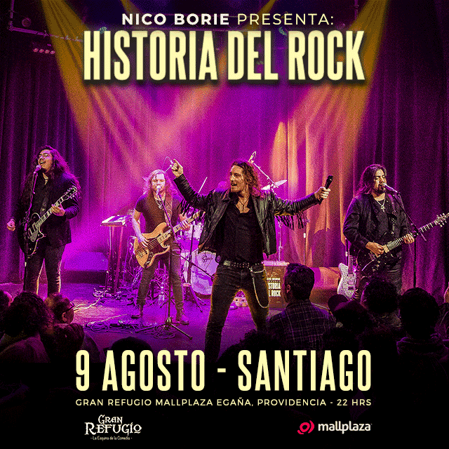 Nico Borie: Historia Del Rock en Gran Refugio Mall Plaza Egaña