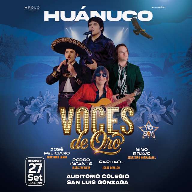 Voces de Oro en Huánuco en Auditorio Colegio San Luis Gonzaga