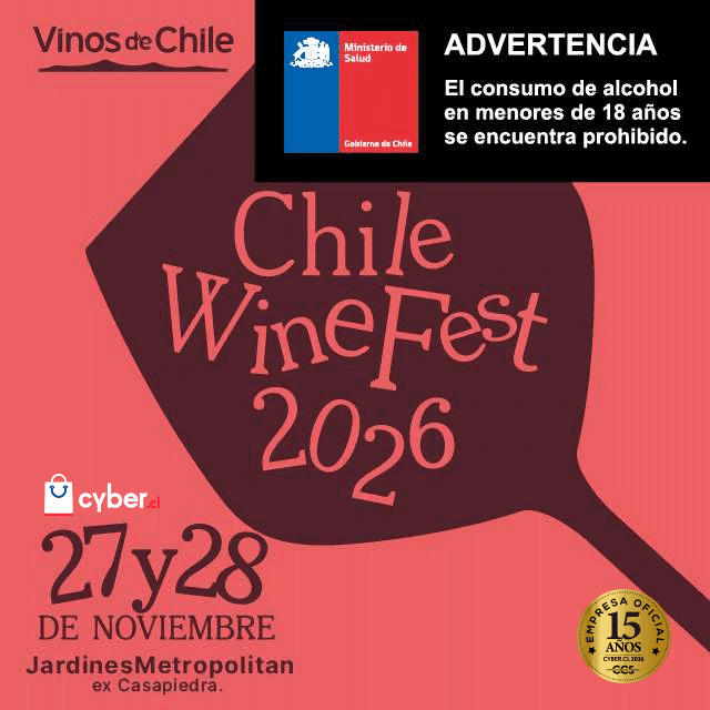 Chile Wine Fest Santiago 2026 - 27 y 28 de Noviembre 2026