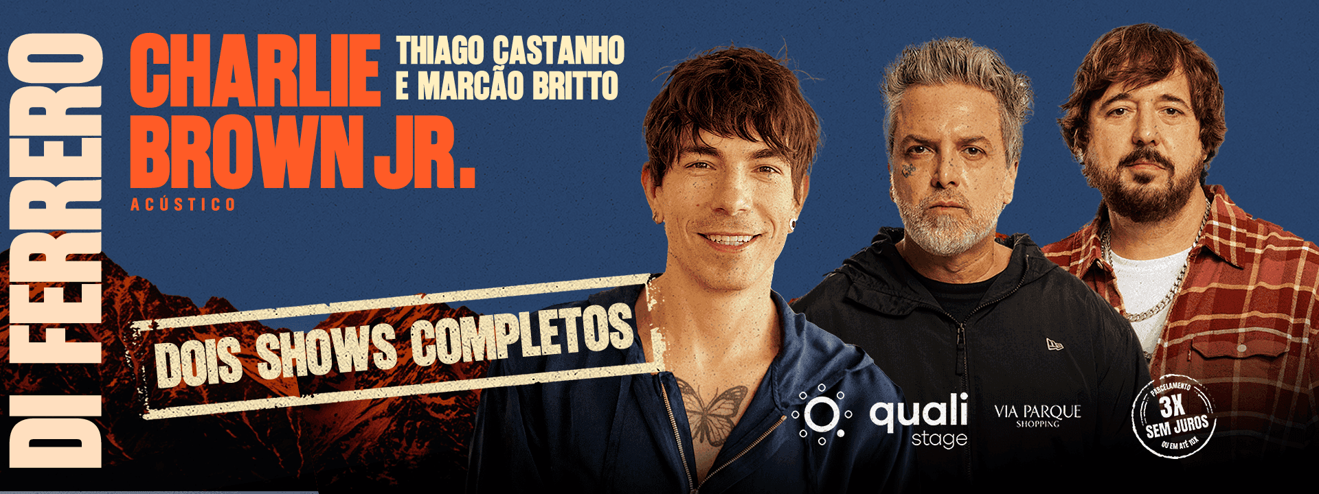 Qualistage recebe “Di Ferrero” e “Thiago Castanho & Marcão Britto Charlie Brown Jr. Acústico” em uma noite de rock Dia 19 de dezembro