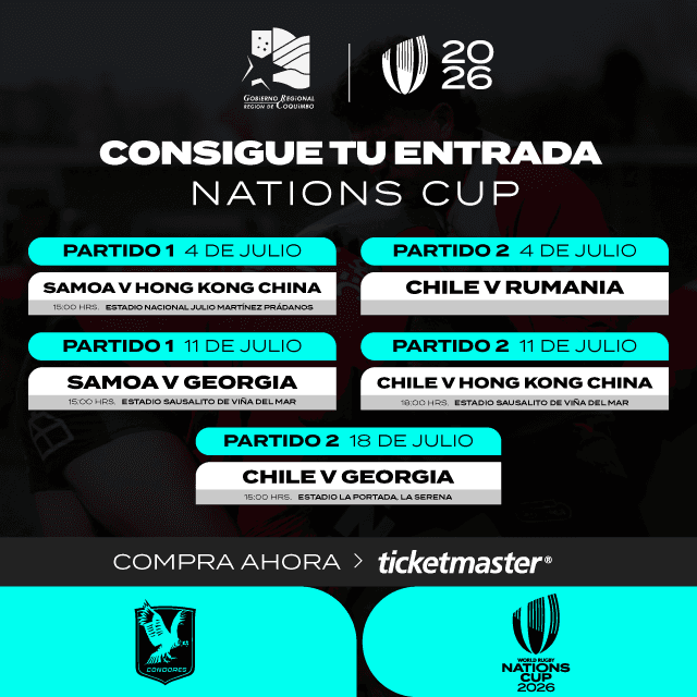 World Rugby Nations Cup Chile - 4 y 11 de Julio 2026