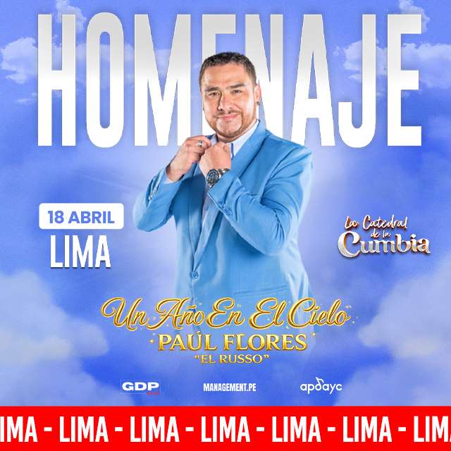 Homenaje a Paul Flores "El Russo" Un Año en el Cielo (Lima) en Centro de Convenciones Leguia
