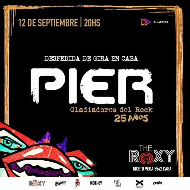 PIER EN THE ROXY LIVE  - 12 DE SEPTIEMBRE