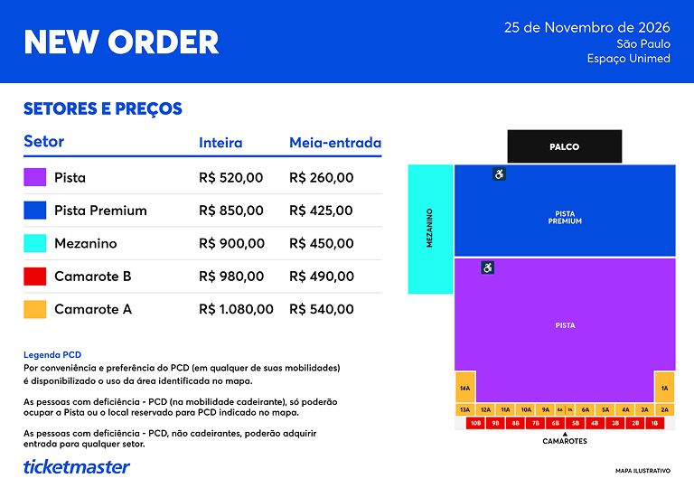 Mapa do evento