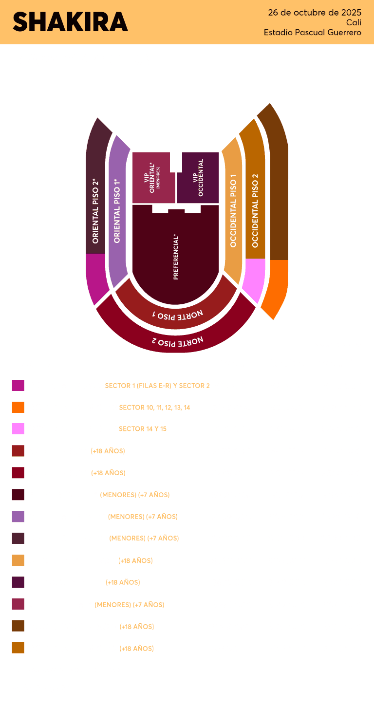 Mapa y precios 26 de octubre