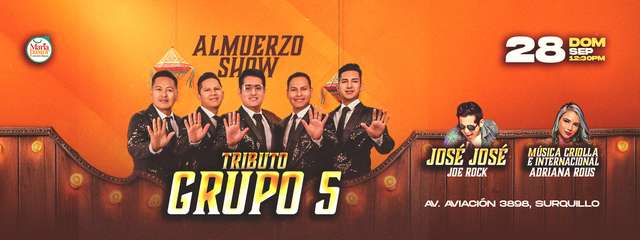 Tributo Grupo 5 Almuerzo Show en Vivo