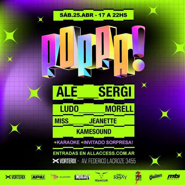 FIESTA POPPA en Teatro Vorterix