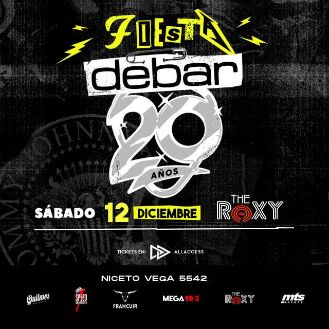 Flyer de FIESTA DEBAR 20 AÑOS