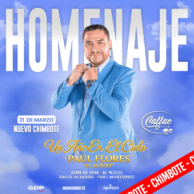 Homenaje a Paul Flores "El Russo" Un Año en el Cielo (Chimbote) en CALLAO CLUB