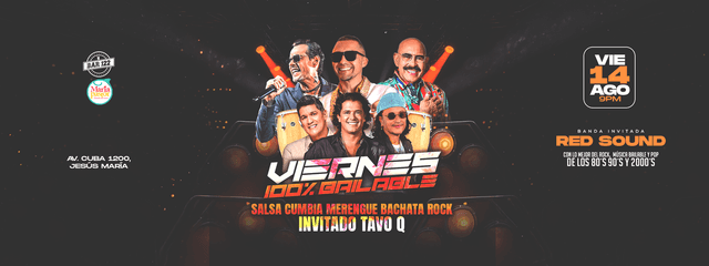 Viernes 100% Bailable - 14 de Agosto