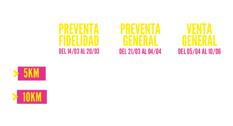 TABLA DE PRECIOS