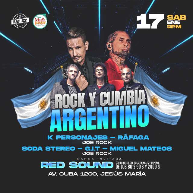 Rock y Cumbia Argentino Enero en BAR 122