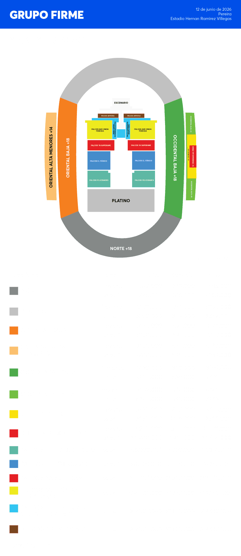 Mapa y precios