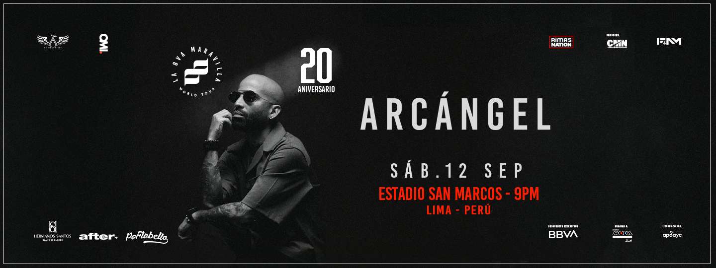 Banner Arcangel La 8va Maravilla World Tour