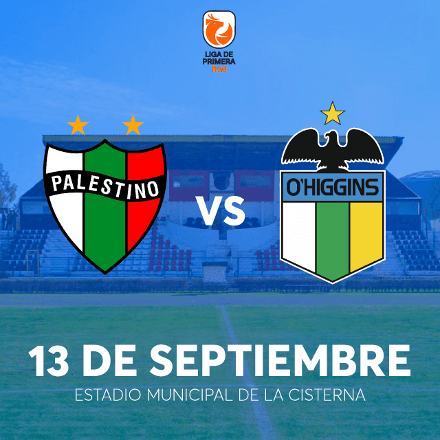 Palestino vs O´higgins - Liga Primera de Itaú en Estadio Municipal de la Cisterna - Santiago