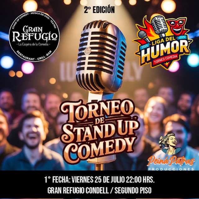 Open Mic - Torneo de Stand Up Comedy - La Liga del Humor en Gran Refugio Barrio Italia