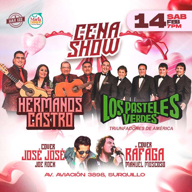 Cena Show "Día Del Amor" en Maria Pastor - Aviación