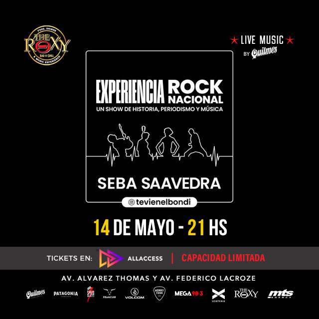 EXPERIENCIA ROCK NACIONAL en The Roxy Bar & Grill