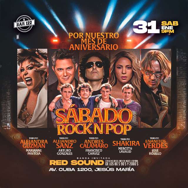 Sábado Rockero en BAR 122