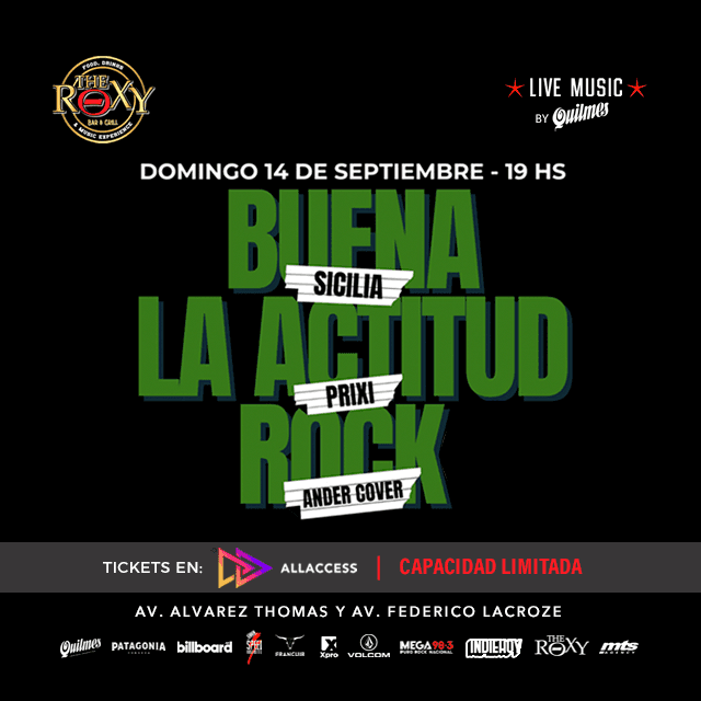 BUENA LA ACTITUD ROCK Presenta SICILIA - PRIXI - ANDER COVER - 14 de septiembre