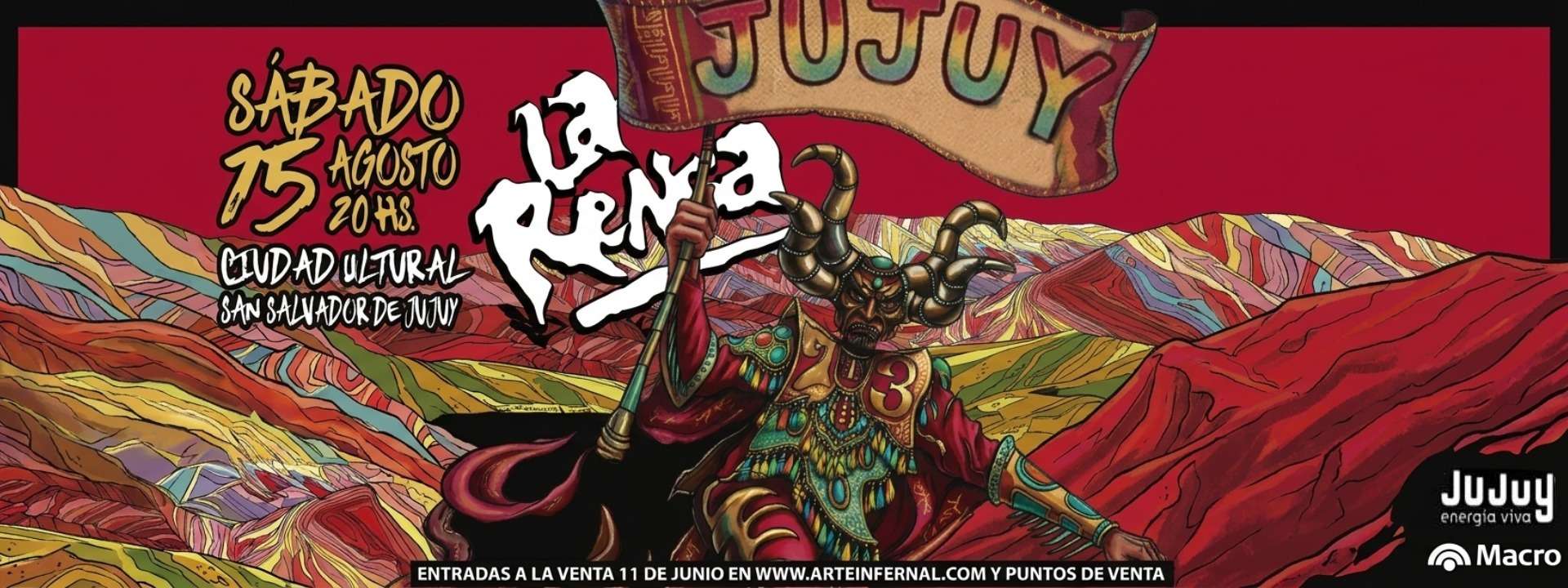 La Renga en Jujuy 15/8/2026
