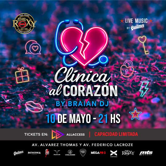 CLÍNICA AL CORAZÓN en The Roxy Bar & Grill