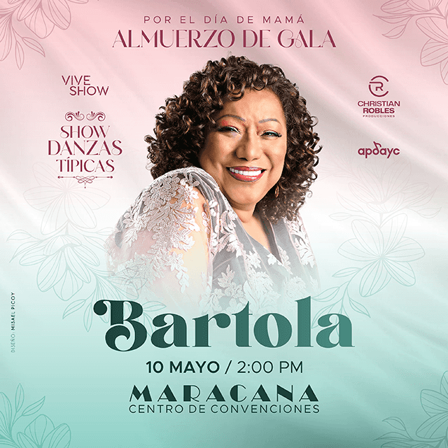 Almuerzo show por el Día de la Madre con Bartola en Centro de Convenciones Maracana