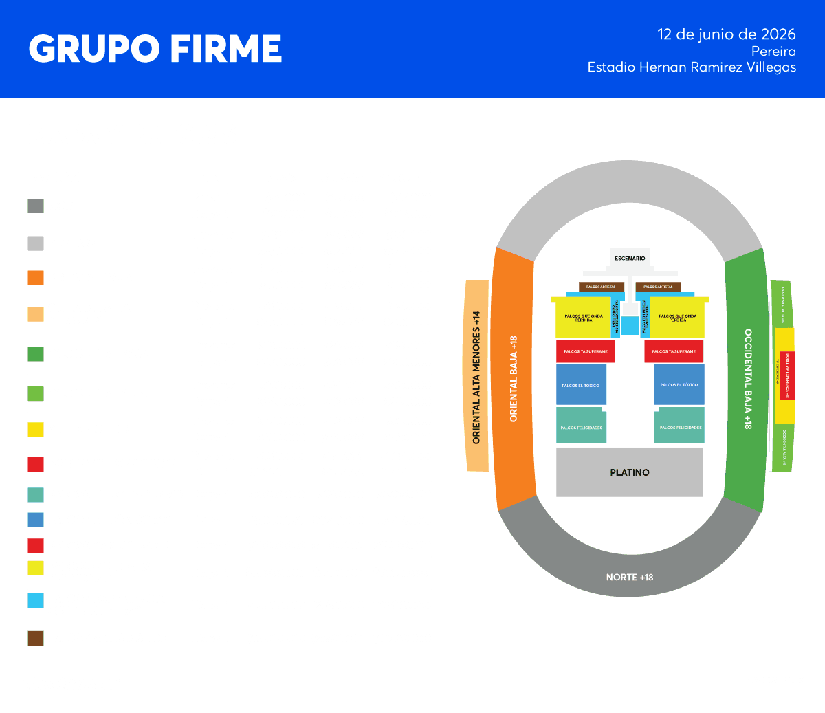Mapa y precios