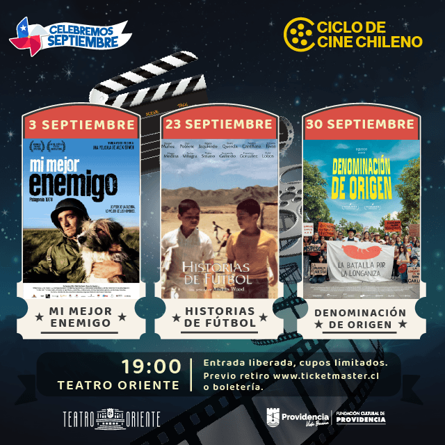 Afiche de Ciclo de Cine en la Casa Museo Eduardo Frei Montalva