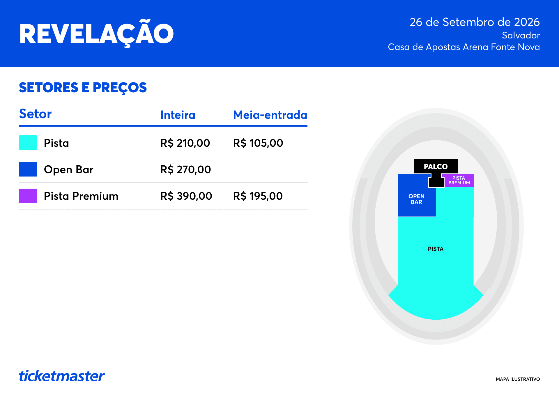 Revelação & Xande de Pilares - Salvador - 26/09/2026 - Venda Geral