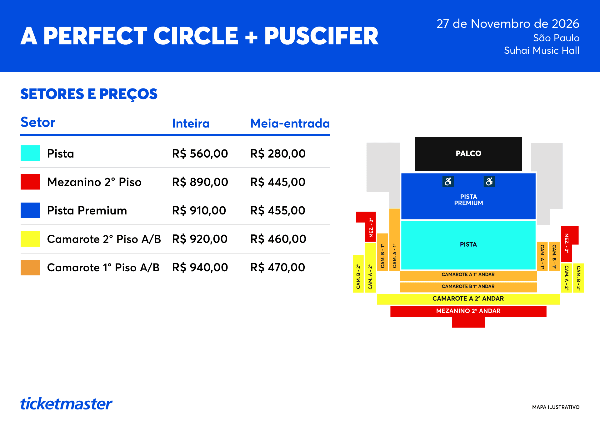 Mapa do evento
