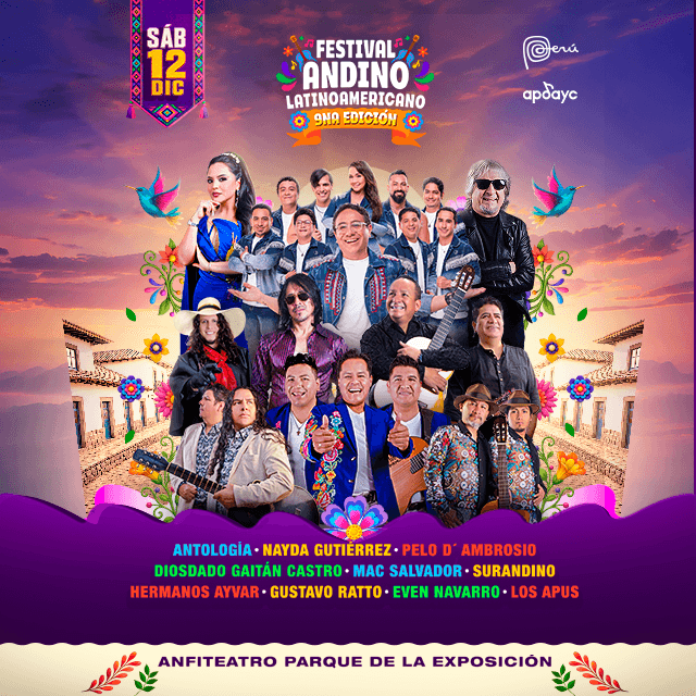 Festival Andino Latinoamericano 9na. Edición en Anfiteatro del Parque de la Exposición