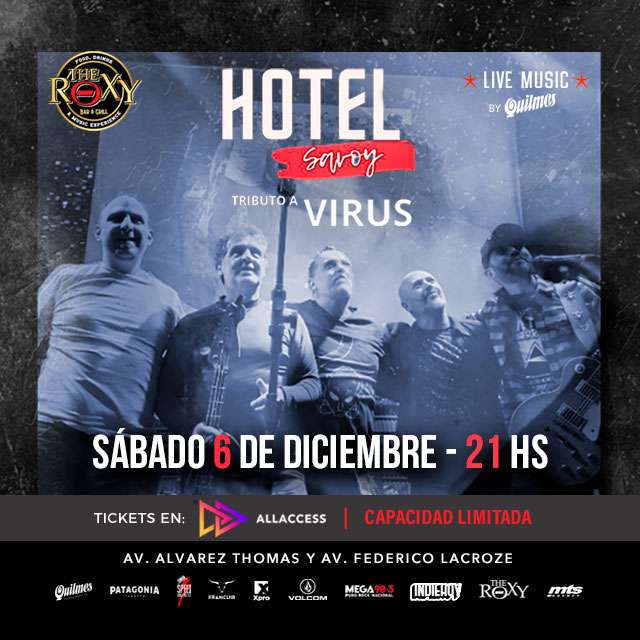 HOTEL SAVOY (tributo a VIRUS) - 10 ANIVERSARIO en The Roxy Bar & Grill