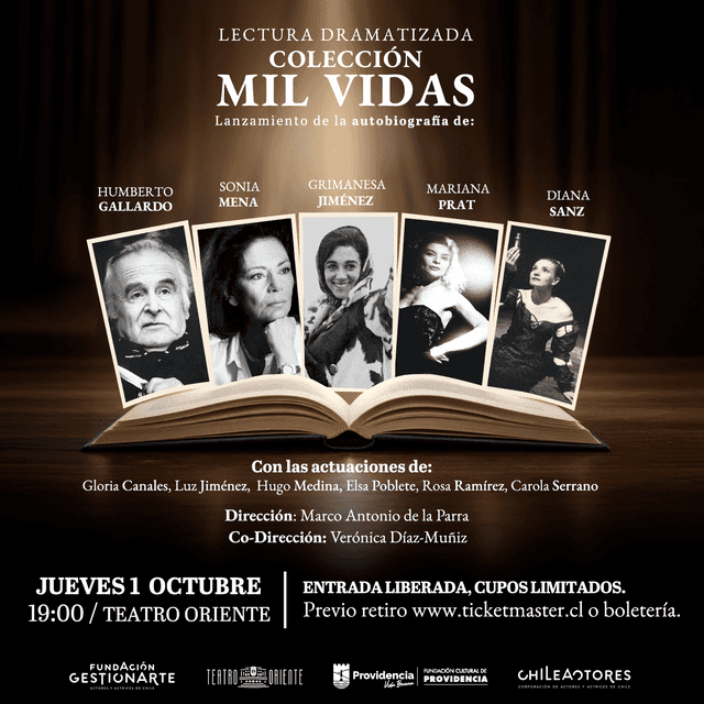 Afiche de Lectura Dramatizada "Colección Mil Vidas"