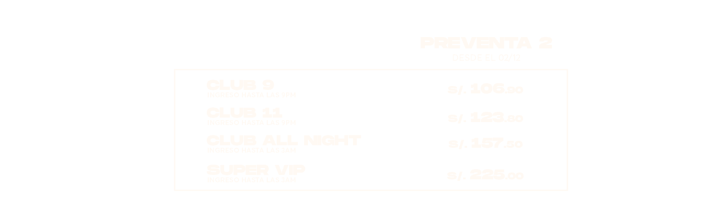 TABLA DE PRECIOS - image