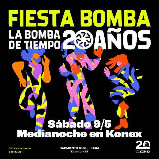 Fiesta Bomba 20 años en Sala de las Columnas