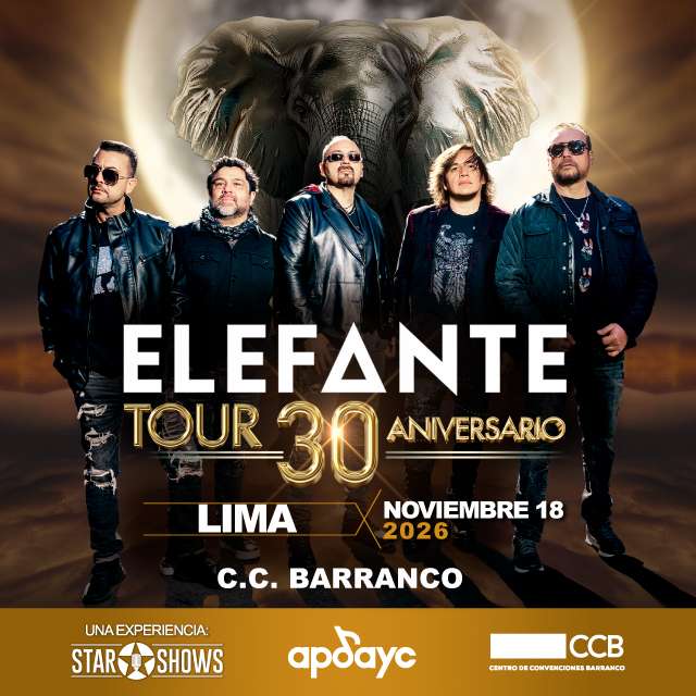 Concierto Elefante "30 Aniversario Tour" en Centro de Convenciones Barranco